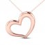 Heart Necklace 10K Rose Gold 18"