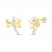 Diamond Dragonfly Earrings 1/15 ct tw 10K Yellow Gold