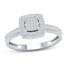 Diamond Engagement Ring 1/4 ct tw Round-cut 10K White Gold