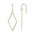 Geometric Dangle Earrings 14K Yellow Gold