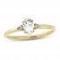 Aquamarine & Diamond Ring 1/20 ct tw 10K Yellow Gold