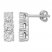 Three-Stone Diamond Earrings 1/4 ct tw Sterling Silver