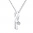 Diamond Necklace 1/6 ct tw Round-cut Sterling Silver