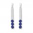 Lab-Created Sapphire Vertical Bar Earrings Sterling Silver