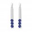 Lab-Created Sapphire Vertical Bar Earrings Sterling Silver