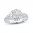 Diamond Engagement Ring 1 ct tw Princess/Round-Cut 14K White Gold