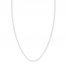 Adjustable 22" Cable Chain 14K White Gold Appx. .9mm