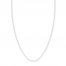 Adjustable 22" Cable Chain 14K White Gold Appx. .9mm