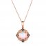 Le Vian Opal Necklace 1/8 ct tw Diamonds 14K Strawberry Gold 18"