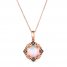 Le Vian Opal Necklace 1/8 ct tw Diamonds 14K Strawberry Gold 18"