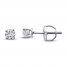 Certified Diamond Round-Cut Earrings 1/3 ct tw 14K Gold