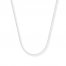 Cable Chain Necklace 14K White Gold 18" Length