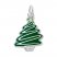 Christmas Tree Charm Green Enamel Sterling Silver