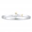 Bangle Bracelet Sterling Silver/14K Gold