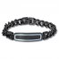 Men's Stainless Steel Bracelet Black Ion Plating 8"