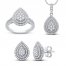 Diamond Fashion Boxed Set 1-1/2 ct tw Sterling Silver