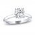 THE LEO Legacy Lab-Created Diamond Solitaire Ring 1-1/2 ct tw Round-cut 14K White Gold