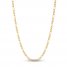 Children's Hollow Figaro Chain Necklace 14K Yellow Gold 13"