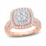 Multi-Diamond Engagement Ring 1 ct tw Round-cut 14K Rose Gold