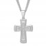 Men's Diamond Cross Necklace 3/8 ct tw Stainless Steel