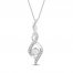 Diamond Necklace 1/10 ct tw Sterling Silver 18"