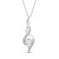 Diamond Necklace 1/10 ct tw Sterling Silver 18"