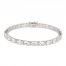 White Lab-Created Sapphire Bracelet Sterling Silver 7.25"