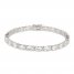 White Lab-Created Sapphire Bracelet Sterling Silver 7.25"