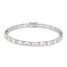 White Lab-Created Sapphire Bracelet Sterling Silver 7.25"