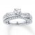 Diamond Bridal Set 7/8 ct tw Round-cut 14K White Gold