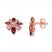 Garnet, Pink Tourmaline, & White Topaz Earrings 10K Rose Gold