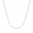 Cable Chain Necklace 14K White Gold 20" Length