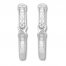 Diamond Hoop Earrings 1/2 ct tw Round/Baguette 10K White Gold
