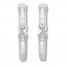 Diamond Hoop Earrings 1/2 ct tw Round/Baguette 10K White Gold