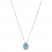 Le Vian Aquamarine & Diamond Necklace 1/8 ct tw 14K Vanilla Gold 18"