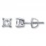 Certified Diamond Earrings 3/4 ct tw Princess-cut 18K Gold