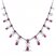 Lab-Created Ruby & White Lab-Created Sapphire Regal Necklace Sterling Silver 18"