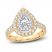 Multi-Diamond Engagement Ring 1-1/2 ct tw Pear/Round-Cut 14K Yellow Gold
