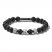 Bulova Beaded Onyx Bracelet 8.5"