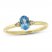 Swiss Blue Topaz & Diamond Ring 1/20 ct tw 10K Yellow Gold