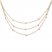 Triple Strand Station Necklace 14K Yellow Gold