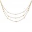 Triple Strand Station Necklace 14K Yellow Gold