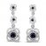 Center of Me Blue Sapphire & Diamond Dangle Earrings 10K White Gold