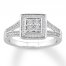 Diamond Ring 1/8 ct tw Round-cut Sterling Silver