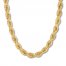 Men's Hollow Rope Chain Necklace 10K Yellow Gold 24" Length