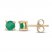 Certified Emerald Stud Earrings 14K Yellow Gold