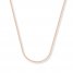 Wheat Chain Necklace 14K Rose Gold 16" Length