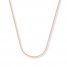 Wheat Chain Necklace 14K Rose Gold 16" Length