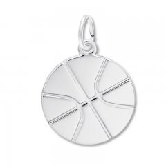 Basketball Charm Sterling Silver