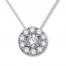 Previously Owned Diamond Necklace 5/8 ct tw Round-cut 14K White Gold